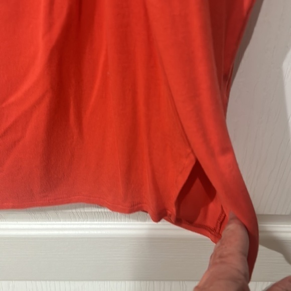 Karlie small, crewneck twist, tie waist, tangerine  dress NWT - Picture 5 of 6